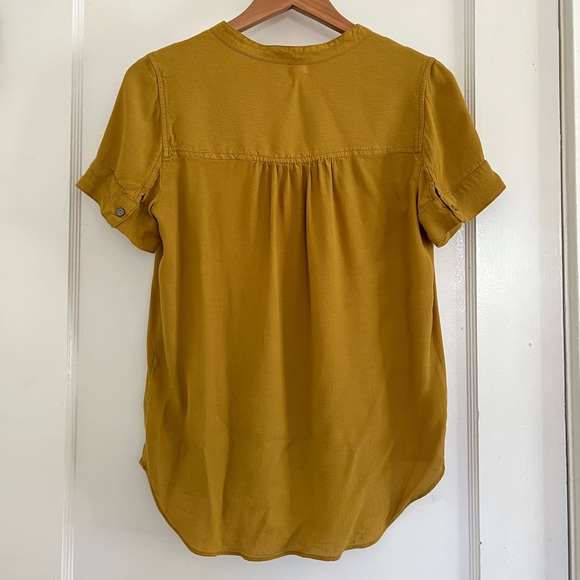 J Crew Drapey Band Collar Popover Blouse - Picture 2 of 4